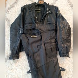VTG Hein Gericke Leather Jacket & Chaps Set